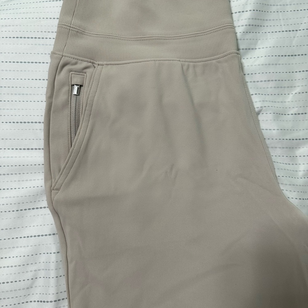 Athleta Wide-Leg Jumpsuit in Light Taupe